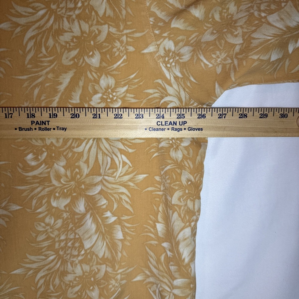 Caribbean Florar Men's Hawaiian Button Up Shirt Silk/Cotton Blend Size XL - Used - Picture 9 of 14